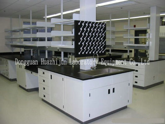 Good price Biology Laboratory Island Bench Adjustable Feet H / C High Strength Steel Frame online