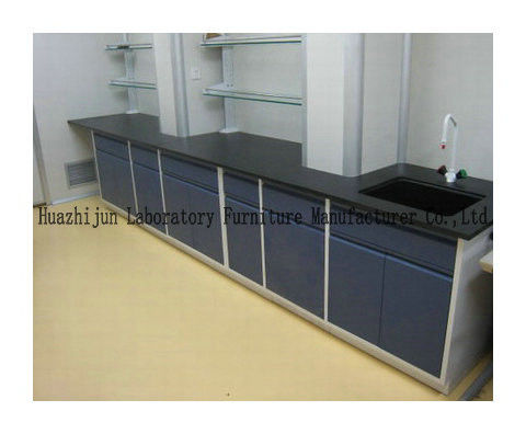 Good price Hight Adjustable Steel Lab Furniture , Laboratory Wall Bench With Reagent Shelf online