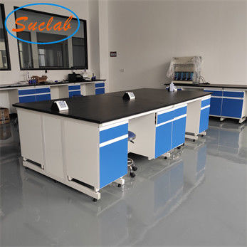 Good price Corrosion Resistant Lab Bench Table Steel Wood Material Waterproof online