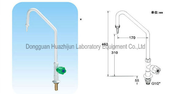 Good price Desktop Single Port Laboratory Swan Neck Taps Pure Copper Material ISO Approved online