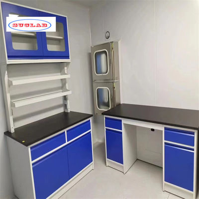 Good price Blue Chemistry Lab Bench Laboratory Casework - 2 Handles for Improved Manoeuvrability online