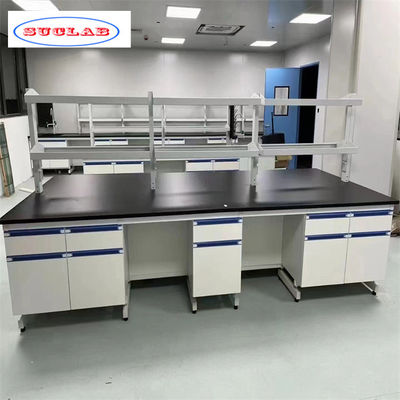 Good price Configurable Chemistry Lab Workbench Number of Shelves Drawers and Handles as Drawing online