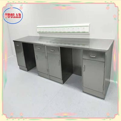 Good price Silver Finish And Style Laboratory Bench With Stainless Steel Cabinet online