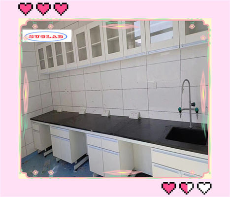 Good price Customizable Chemistry Lab Bench With Sinks Insertion Aluminum Alloy Handle For Hospital online