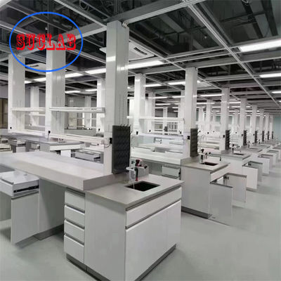 Good price Versatile Lab Benches Chemical Lab Furnitures With Splash Proof Box Safeguard Cover Phenolic  Counter Tops online