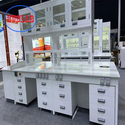 Good price Custom Color Chemistry Lab Bench With Steel Base Cabinet online