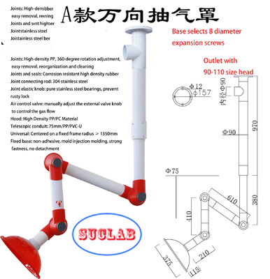 Good price Profesional Laboratory Fume Extractor Standard Szie Or Cutomized online