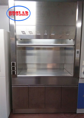 Good price Lab Furniture Ducted Fume Hood Ventilation Cupboard With Scrubber Tank Systems And Visual Alarms and LED Light online