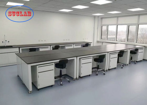 Good price Customized Mobile Laboratory Table With White Movable Cabinet In College Lab Usage online