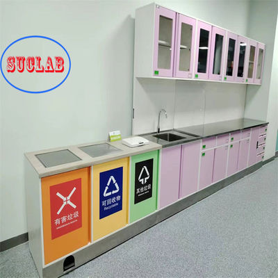 Good price Frame Wall Mounted Hospital Disposal Workstation with Drawers and Adjustable Shelves online