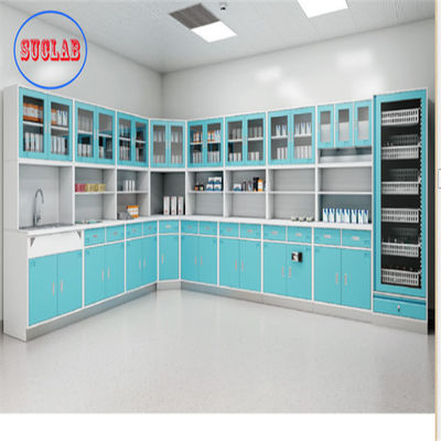 Good price Hospital Clinic Furniture Wall Mounted Disposal Cabinet Stainless Steel Handle 110 Degree Hinge White online