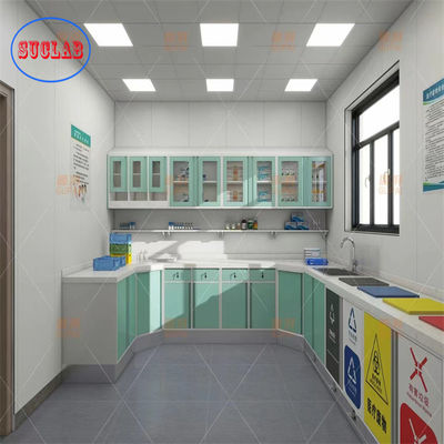 Good price Customizable Hospital Clinic Furniture Medical Cabinet  Solution L 3000*W 600* H 850 To 900 Mm online