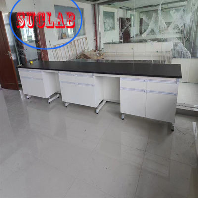 Good price Chemistry Lab Workbench Wood Lab Casework Manufacturers With Chemic Resistant C Frame Steel Frame Phenolic Resin Worktop online