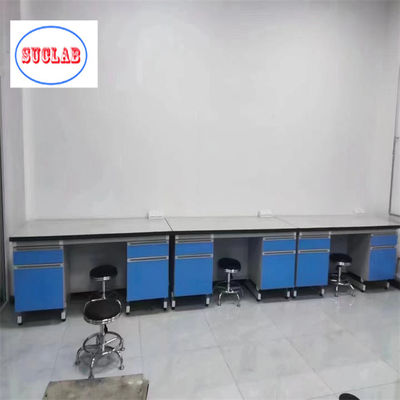 Good price Chemistry Lab Workbench Wood Laboratory Furniture Chemical Resistant Laminate Surface Multiple Cabinets online