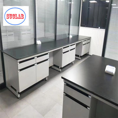 Good price Chemical Resistant Laminate Chemistry Lab Workbench Work Surface Wood Lab Casework With Safety Features online