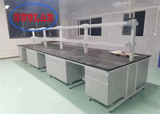 Good price Chemical Resistant  Chemistry Lab Workbench Laboratory Worktable Vietnam with Fire Resistant Frame and Multiple Cabinets online
