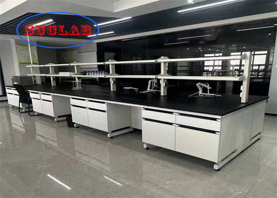 Good price Chemistry Lab Workbench Stainless Steel PP Steel Fire Resistant Laboratory Worktable Manufacturer With Multiple Cabinets online