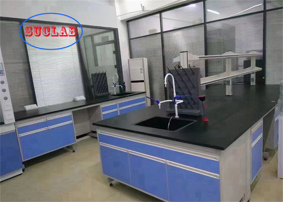 Good price Phenolic Resin Or Epoxy Resin Worktop Chemistry Lab Workbench Laboratory Island Bench With DTC105 DEG Hinges online