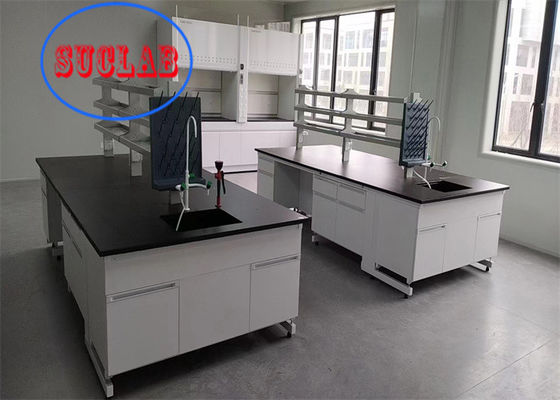 Good price C Frame Multi Cabinets Phenolic Resin Chemistry Lab Workbench Laboratory Island Bench Price With DTC105 DEG Hinges online