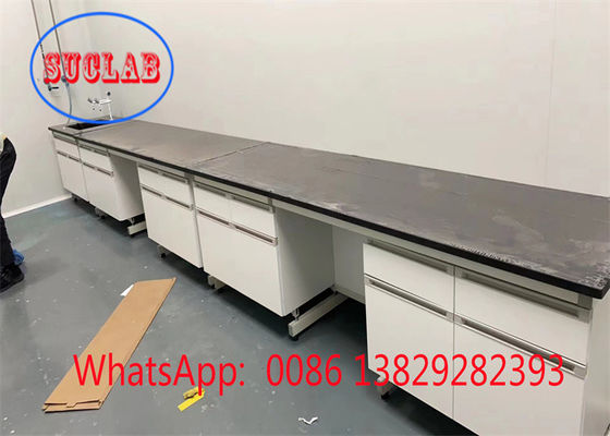 Good price Fire Safe Chemistry Lab Workstation with Chemical proof Countertop and Multiple Cabinets online