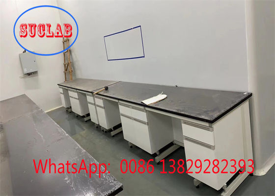 Good price Well Equipped Laboratory Work Benches Design  with Multiple Cabinets Ensure Maximum Safety online