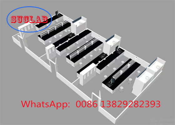 Good price Customizable Fire Resistant Chemistry Lab Benches with Multi Cabinets and Excellent Customer Service online