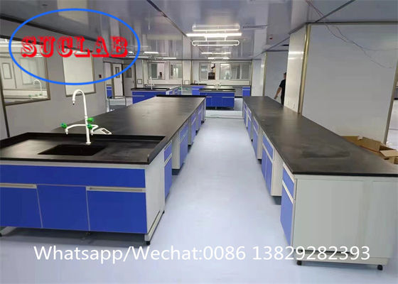 Good price Steel Wood C Frame Chemistry Lab Workbench Laboratory Worktable Manufacturer with Multiple Cabinets online