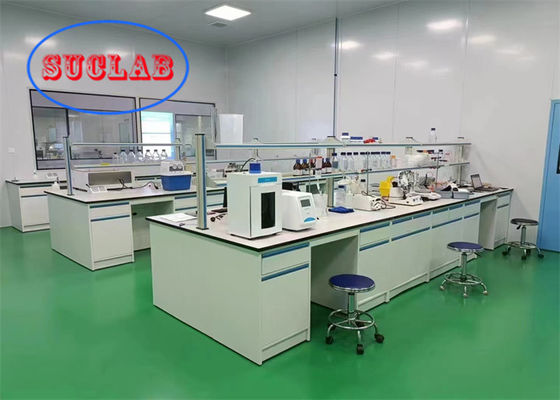 Good price Phenolic Resin Worktop Laboratory Furnitures Cost  Nonwelded Linear Handle Ceramic Sink Lab Bench With DTC Rail online