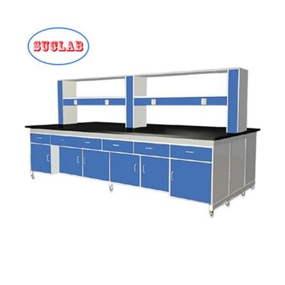 Good price Customized  Chemical Lab Workbench Supply with Steel C-frame and Multiple Cabinets online