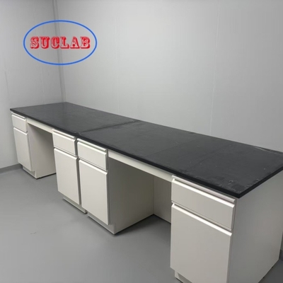 Good price Chemistry Lab Bench  Distributors 304 Stainless Steel Base Cabinet and Cold-rolled Steel Reagent Racks with Adjustable Glass Shelf online