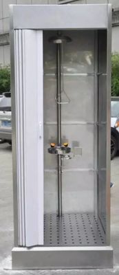 Good price Custom Enclosed Emergency Shower and Eye Wash with Stainless Steel Shower Head Activation Pull Handle Or Push Plate online